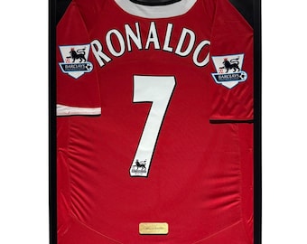 Manchester United Cristiano Ronaldo Jersey Framed, Cristiano Ronaldo Shirt Framed, Manchester United Jersey 21'' x 29'' Inches
