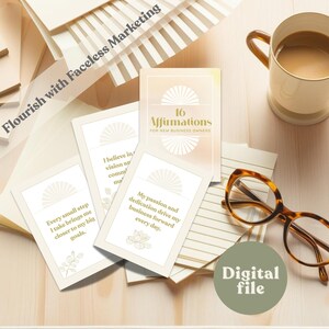 Esprit calme, âme créative : cartes de vœux pour réussir dans une entreprise de marketing sans visage (Botanic Gold)