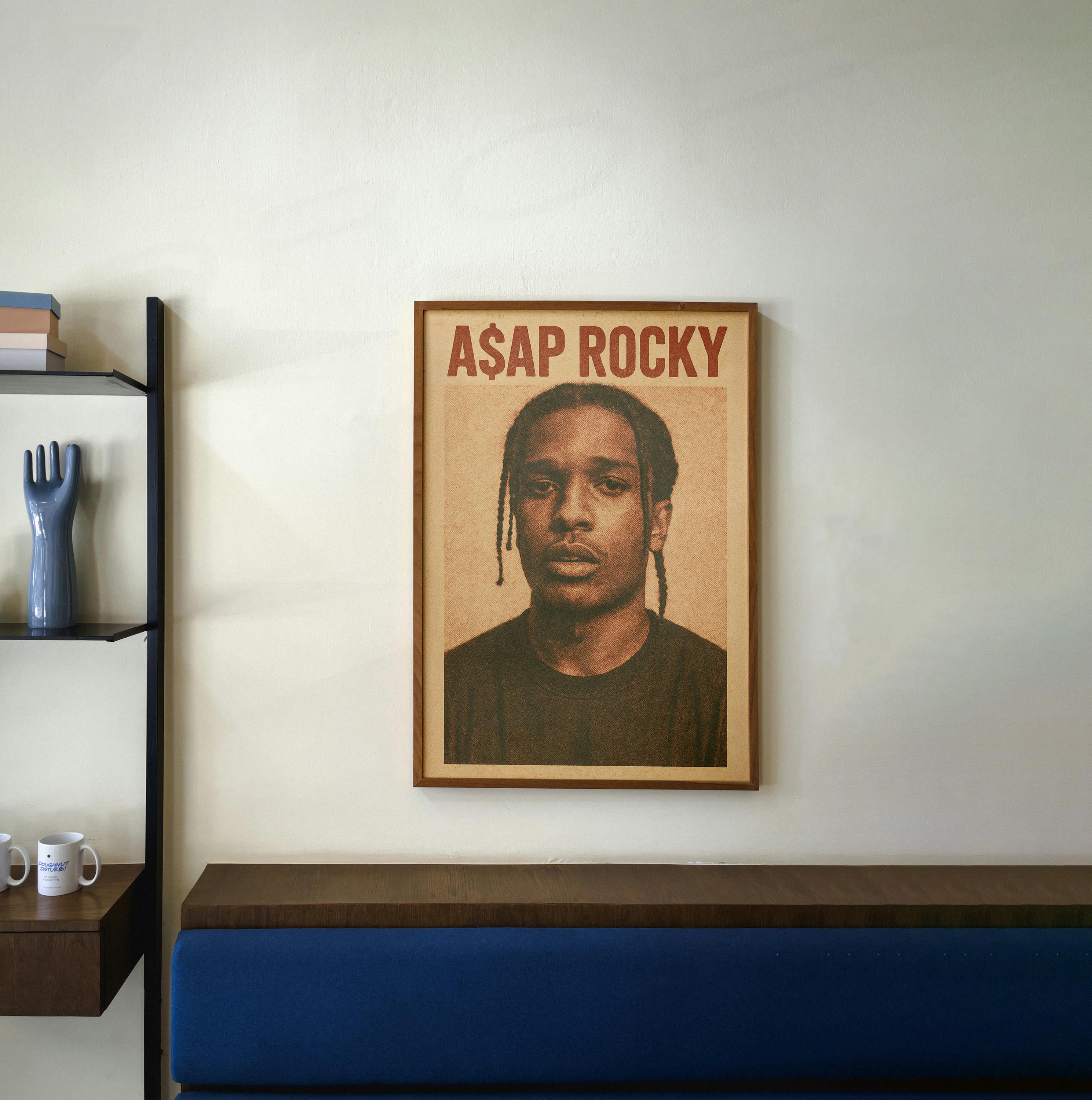 激レア　ASAP ROCKY エイサップロッキー UK 大型　アートフレーム Asap rocky poster - Etsy 日本