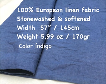 Softened European Linen Fabric, Washed Garment Sewing Material