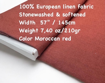 Softened European Linen Fabric, Stonewashed, Oeko-Tex Certified