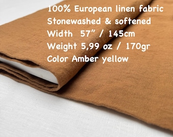 Softened European Linen Fabric, Stone Washed, Oeko-Tex Certified
