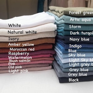 linen fabric color samples