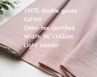 Dubbel gaaskatoen: zachte mousseline voor babykleding, naaien - Milieuvriendelijk