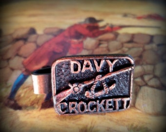 Davy Crockett Copper Tie Clip