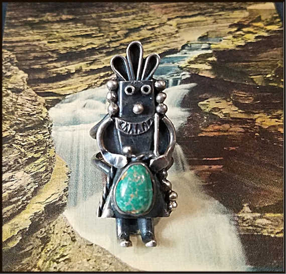 Sterling Silver Kachina Ring Etsy