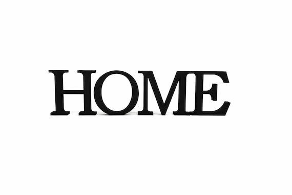 HOME lettering made of 3D print – modern living room decor – minimalist home accessory – various colors – housewarming gift