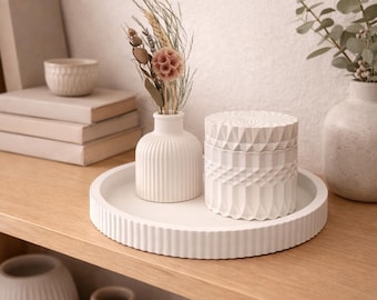 Raysin Decorative Set Tray Vase Jewelry Box – Modern Scandinavian Living Room Decor – Jewelry Organizer – Handmade