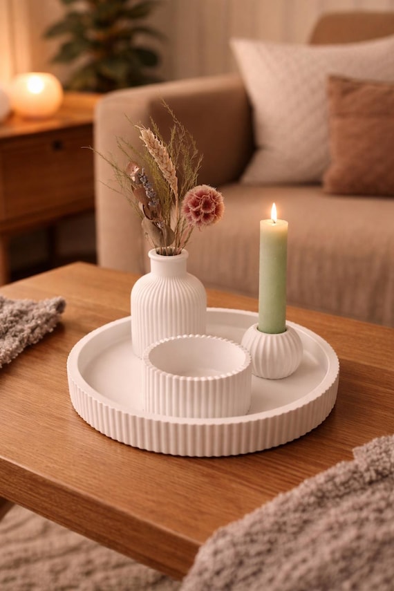Modern Decor Set - Living Room Decor - Scandinavian Style - Handmade - Decorative Gift Idea -