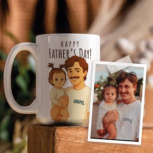 Personalized Dad Gift Ceramic Mug - Father's Day Present, Custom Father Birthday Gift, Daddy Coffee Cup, Unique Daddy Christmas Gift, Dad