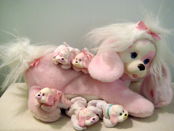 Vintage Puppy Surprise Mommy With 5 