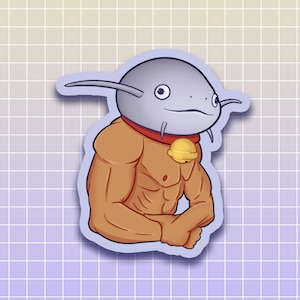 FFXIV Namazu/Fish Head/Mask Body Builder Sticker