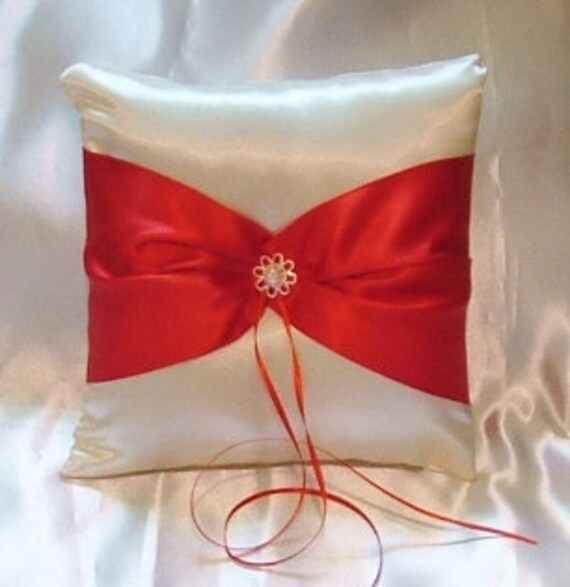 Ring Bearer Pillow Custom Made Satin Pillow White or Ivory Etsy