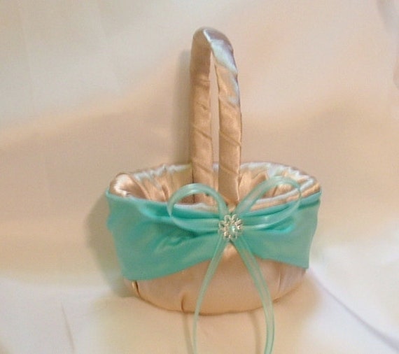 light blue gift basket