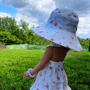 Handmade Floral Sundress and Hat: 13 Inch Paola Reina Doll Outfit