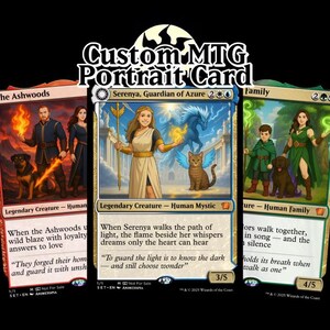 Portrait personnalisé sur carte MTG (numérique) | Cadeau personnalisé, Pour couple, Noël, Halloween, Fête des mères, Cadeau d'anniversaire, Saint-Valentin