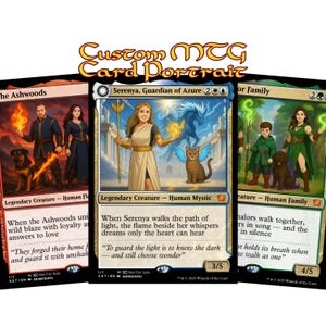 Custom Magic The Gathering MTG Card Portrait | Personalized Gift, Birthday, Wedding, Anniversary, Couple, Family, Christmas, Halloween