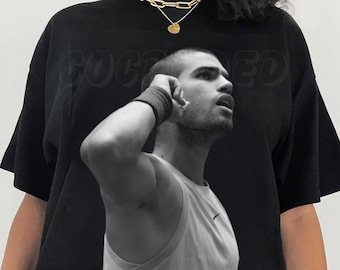 Vintage Carlos Alcaraz Gildan Black T-Shirt Youth Shirt Sweatshirt Unisex Casual Tee