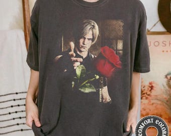 Vintage 90s Leon Kennedy Rose Gothic Gamer 2026 Shirt Graphic Tee For fan