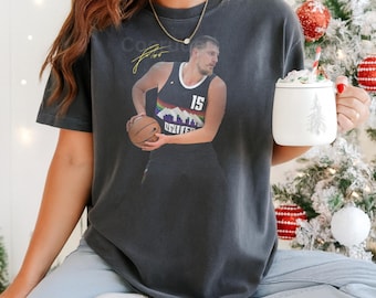 Vintage Nikola Jokić  Shirt Gildan Black T-Shirt Youth Shirt Sweatshirt Unisex Casual Tee