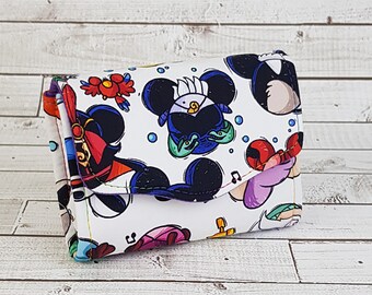 Mini Accordion Wallet made with Custom Disney Fabric