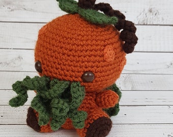Cthulhu Stuffed Crochet Creature - Pumpkin Cthulhu