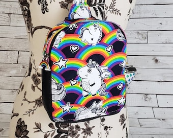 Chubby Unicorn Rainbow Mini Backpack