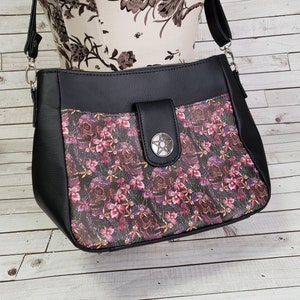 Skull and Floral Witchy Crossbody Bag