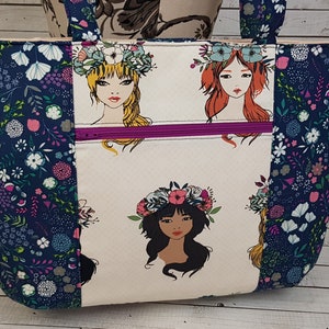 Floral Goddess Tote Bag