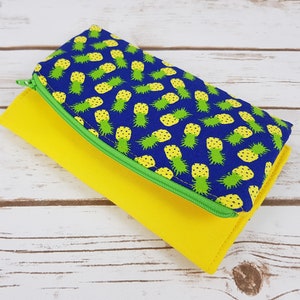 Pineapple Foldover Clutch - Small Clutch - Gift for Her - Gift for Mom - Gift for Wife - Birthday Gift for Her - Clutch Bag for Birthday