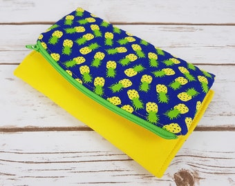 Pineapple Foldover Clutch - Small Clutch - Gift for Her - Gift for Mom - Gift for Wife - Birthday Gift for Her - Clutch Bag for Birthday