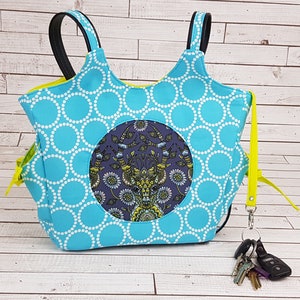 Medium Tote made with Tula Pink Fabric