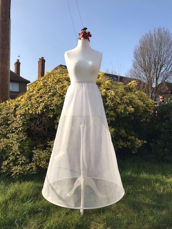 A-Line Wedding Dress Petticoat: UK Size 4-14, 1-Hoop Crinoline