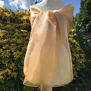 CHAMPAGNE, OR, organza, châle, écharpe, étole, mariage, mariée, demoiselle d&#39;honneur, bal de promo, fête, écharpe, haussement d&#39;épaules, boléro, accessoires élégants, Royaume-Uni