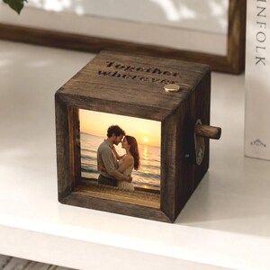 Personalized Photo Flipbook Animation Box,Custom wooden Photo Book with Light ,Creative Anniversary gifts,Christmas gifts