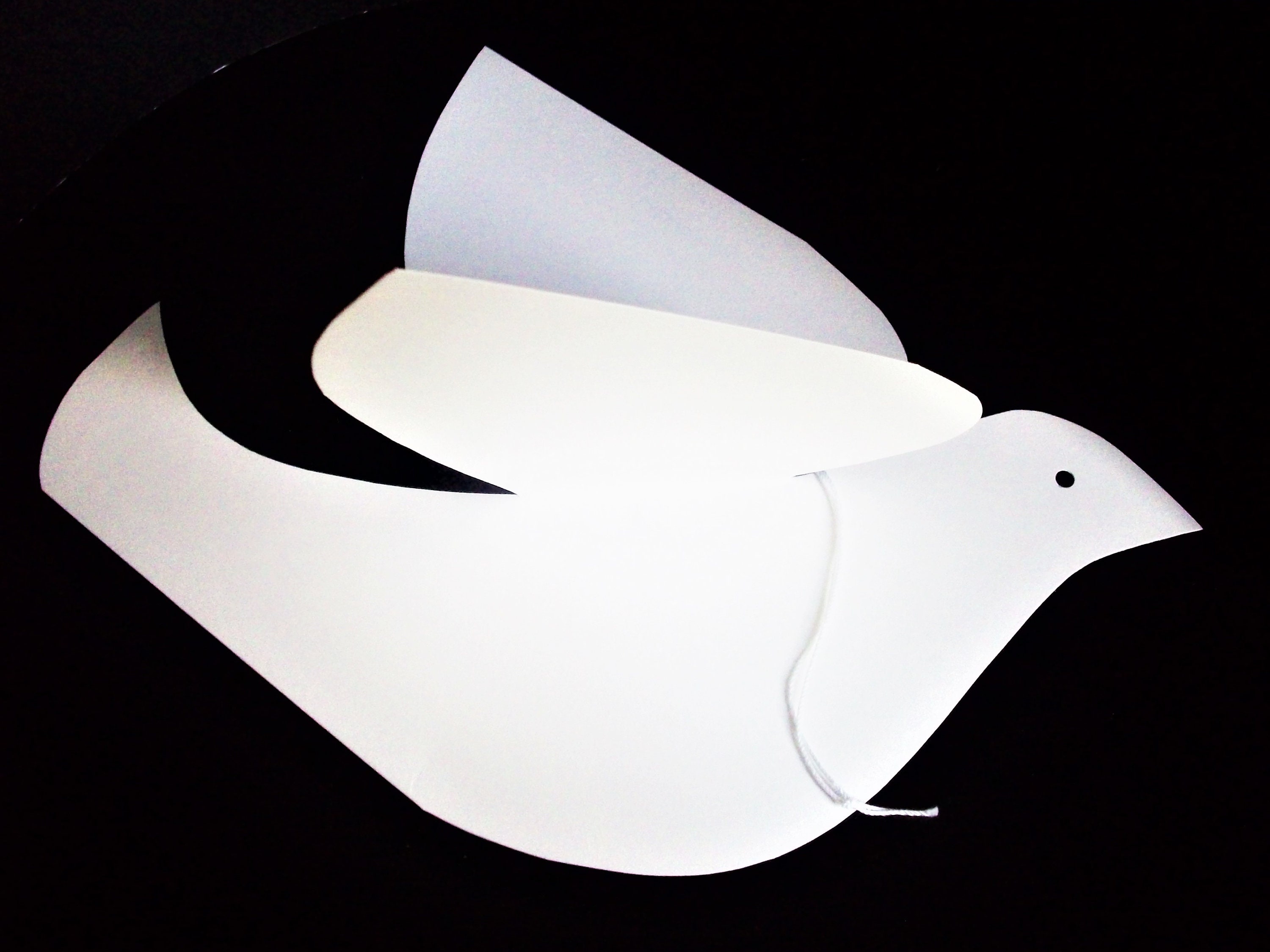 Paper BirdsTwelve Large White Classic Doves Etsy