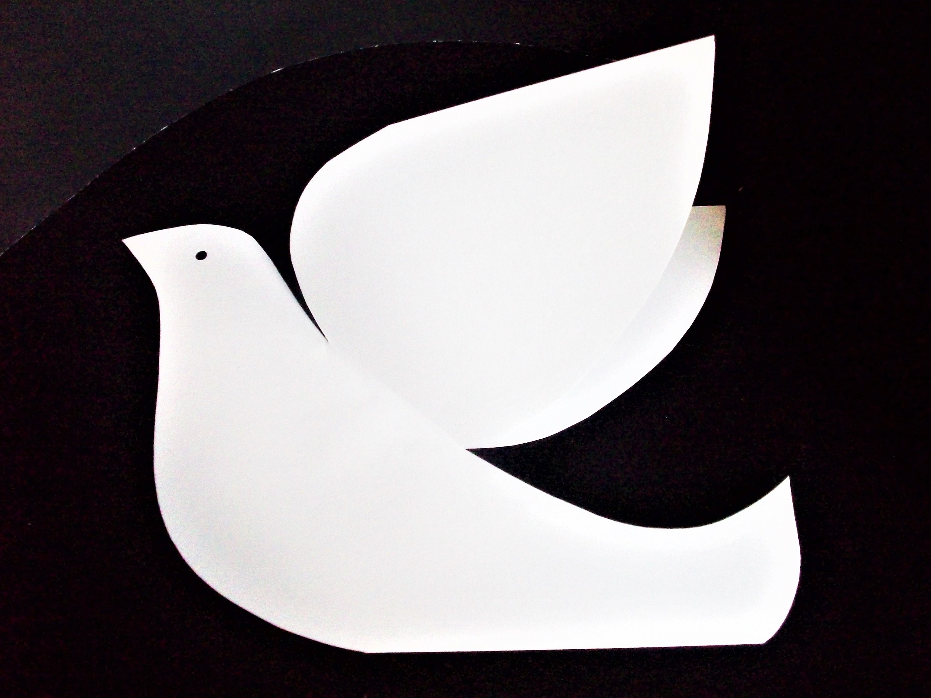 Paper BirdsTwelve Large White Classic Doves Etsy