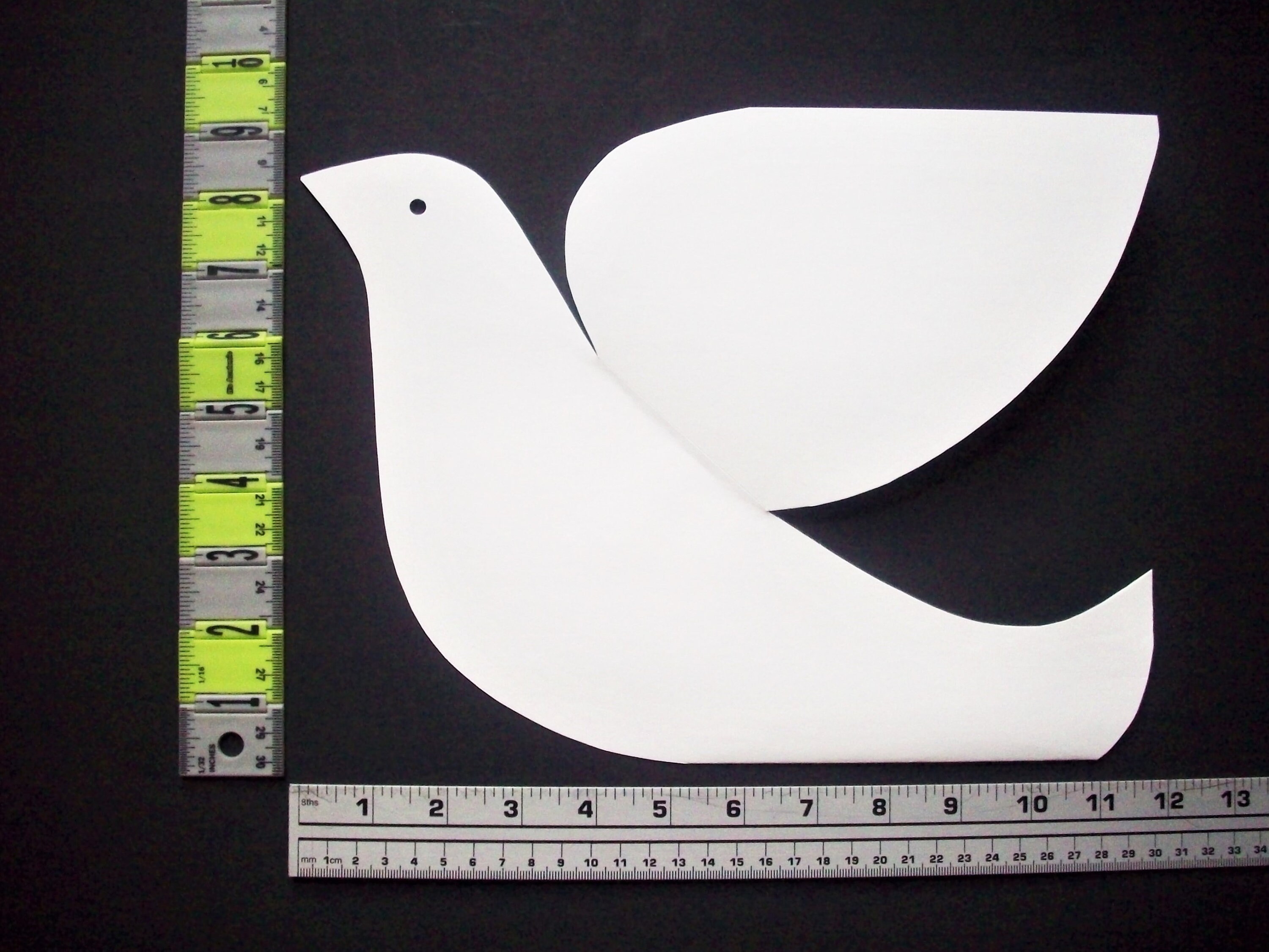 Paper BirdsTwelve Large White Classic Doves Etsy