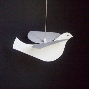 Paper Birds--TWELVE Small White Classic Doves