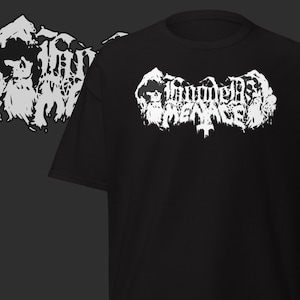 May include: Black t-shirt with a white graphic design. The design features the text "Thunder Menace" in a stylized, distressed font. The shirt is made of a soft material and is suitable for casual wear.
