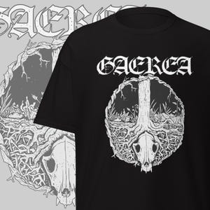 Gaerea T-Shirt Black Metal Band T-Shirts Gothic Clothing Style Gifts for Metalheads