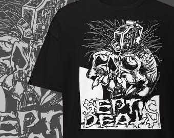 Septic Death - Vintage 90s - Hardcore Punk Rock Band Pushead T