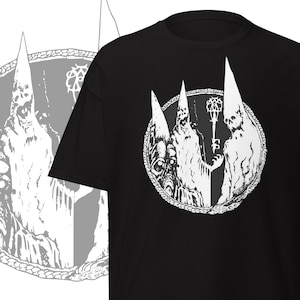 Urfaust & King Dude Spiritus Nihilismus T-Shirt Black Metal Band Merch Gifts for Goths Black Metal Clothing