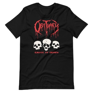 Obituary Premium T-Shirt Death Metal T-Shirts Metalhead Clothing Gifts for Death Metal Lovers