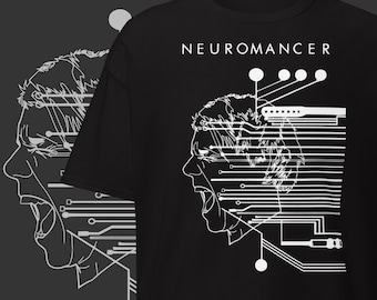 Neuromancer T-Shirt Classic Cyberpunk Sci-Fi Novel Merch