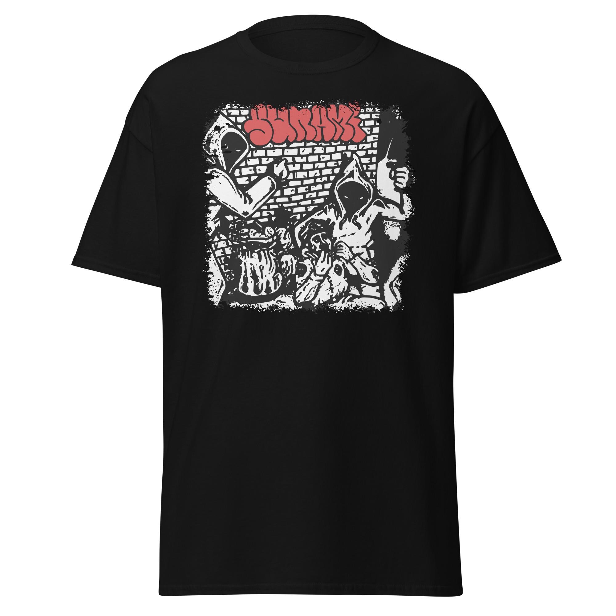 T-shirt Unisexe Retro Sunami - Tailles S à 5XL, Personnalisable, Neuf Avec Étiquettes