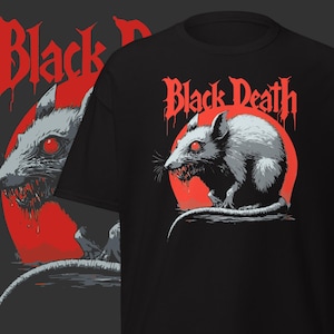 Black Death T-shirt Old School Heavy Metal Band Tee Rock n Roll Kläder