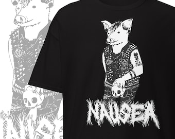 Nausea Band T-Shirt Crust Punk Band Merch Vintage Grindcore Clothing
