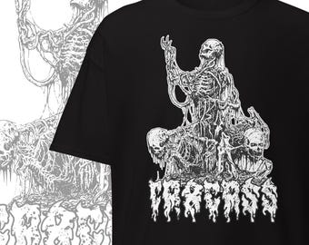 Vintage Carcass Necro Head Grindcore Death Metal Band 80s T-shirt