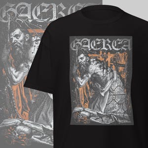 Gaerea T-Shirt Black Metal Band T-Shirts Gothic Clothing Style Gifts for Metalhead Fans